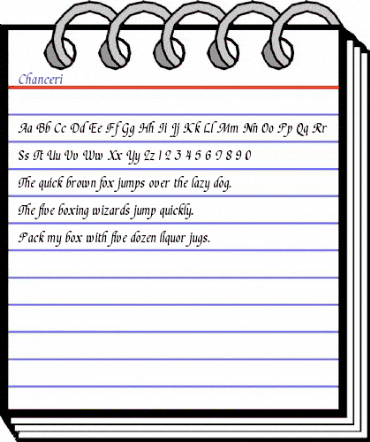 Chanceri Regular animated font preview Chanceri Regular animated font preview