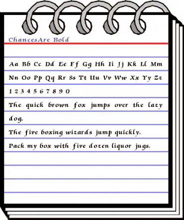 ChancesAre Bold Regular animated font preview