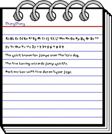 ChangChang Regular animated font preview