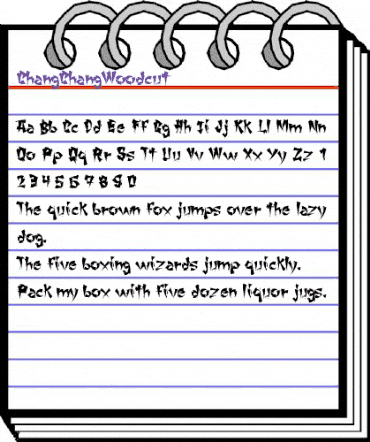 ChangChangWoodcut Regular animated font preview ChangChangWoodcut Regular animated font preview