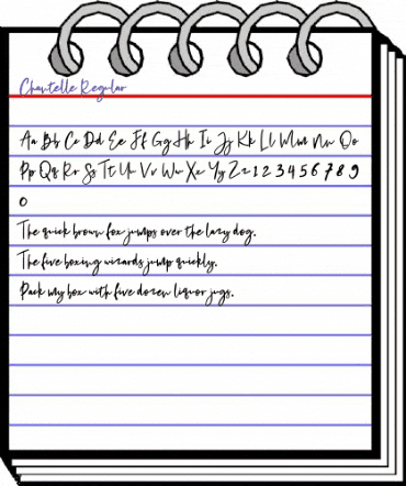 Chantelle Regular animated font preview