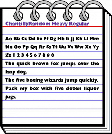 ChantillyRandom-Heavy Regular animated font preview