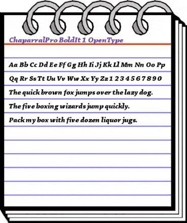 Chaparral Pro Bold Italic animated font preview Chaparral Pro Bold Italic animated font preview