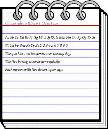 Chaparral Pro Italic Display animated font preview Chaparral Pro Italic Display animated font preview