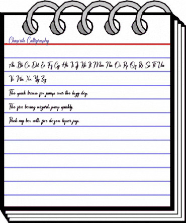 Chaprile Calligraphy Regular animated font preview