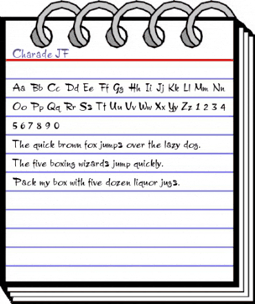 CharadeJF Regular animated font preview CharadeJF Regular animated font preview