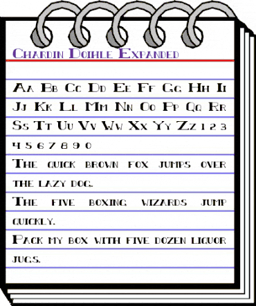Chardin Doihle Expanded Expanded animated font preview