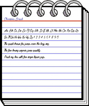 Chardons Brush Regular animated font preview