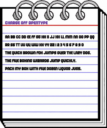 Charge Off Regular animated font preview