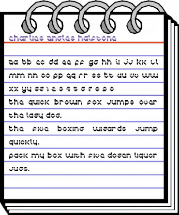 Charlie's Angles Halftone Regular animated font preview