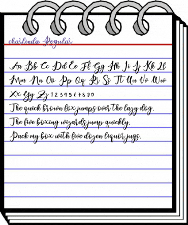 charlinda Regular animated font preview