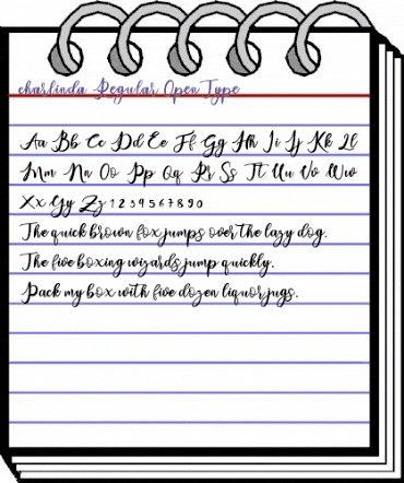 charlinda Regular animated font preview charlinda Regular animated font preview