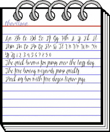 Charllona Regular animated font preview