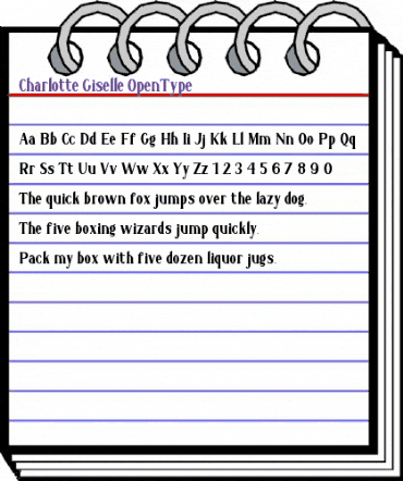 Charlotte Giselle Regular animated font preview Charlotte Giselle Regular animated font preview