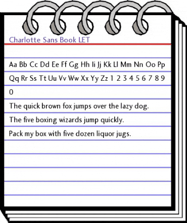 Charlotte Sans Book LET Regular animated font preview Charlotte Sans Book LET Regular animated font preview