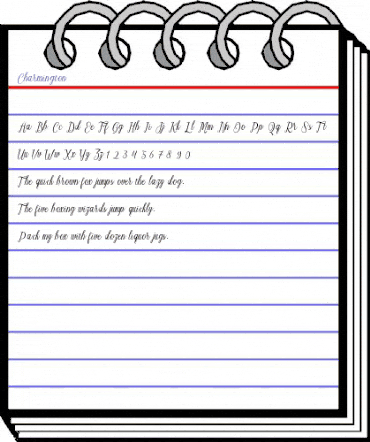 Charmington Regular animated font preview