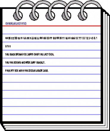 Charmling Rotated Regular animated font preview Charmling Rotated Regular animated font preview