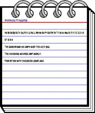Charmling Staggered Regular animated font preview Charmling Staggered Regular animated font preview