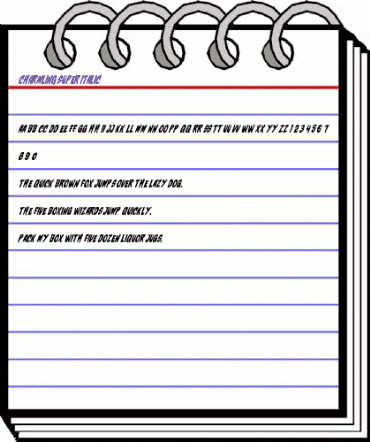 Charmling Super-Italic Italic animated font preview Charmling Super-Italic Italic animated font preview