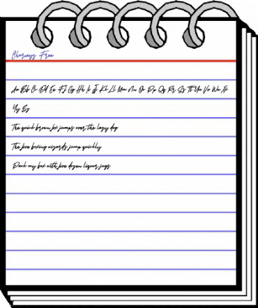 Charoeys Free Regular animated font preview