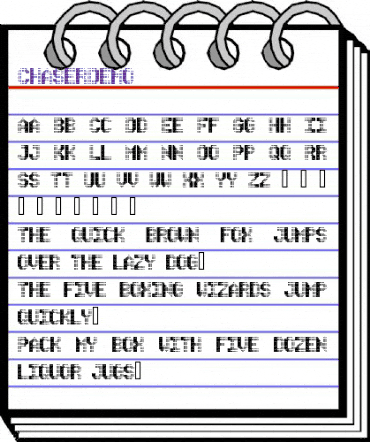 ChaserDemo Regular animated font preview