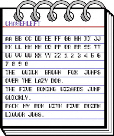 ChaserLeft Regular animated font preview ChaserLeft Regular animated font preview