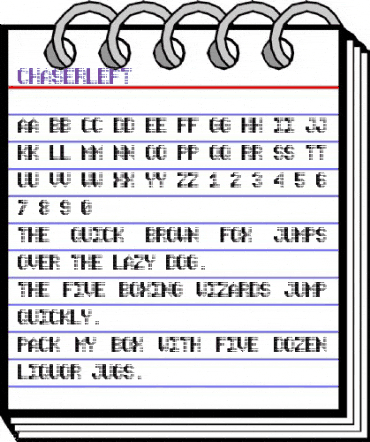 ChaserLeft Regular animated font preview