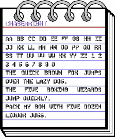 ChaserRight Regular animated font preview ChaserRight Regular animated font preview