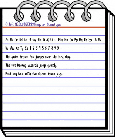 CHASING BLUEBERRY Regular animated font preview CHASING BLUEBERRY Regular animated font preview