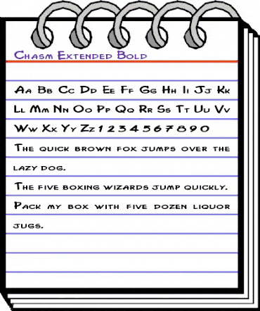 Chasm Extended Bold animated font preview Chasm Extended Bold animated font preview