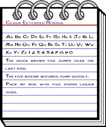 Chasm Extended Normal animated font preview Chasm Extended Normal animated font preview