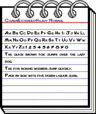 ChasmExtendedHeavy Normal animated font preview ChasmExtendedHeavy Normal animated font preview
