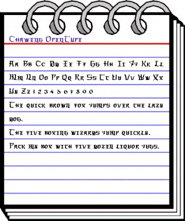 Chaweng Regular animated font preview