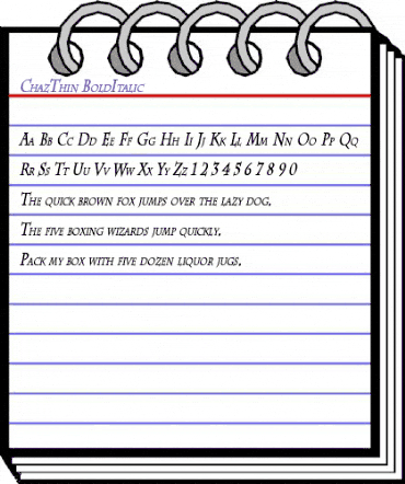 ChazThin BoldItalic animated font preview ChazThin BoldItalic animated font preview