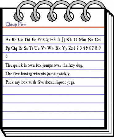 Cheap Fire Regular animated font preview