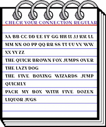 Check Your Connection Regular animated font preview Check Your Connection Regular animated font preview