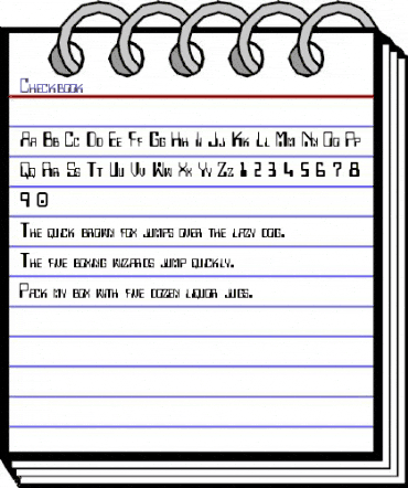 Checkbook Regular animated font preview