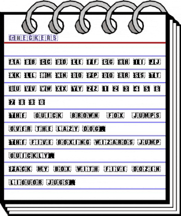 Checkers Regular animated font preview Checkers Regular animated font preview