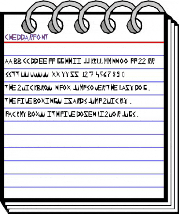 Cheddarfont Regular animated font preview