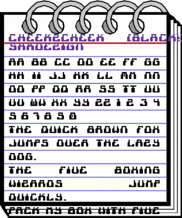 cheek2cheek (black!) by shk.dezign animated font preview