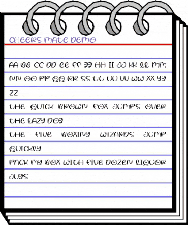 Cheers Mate Demo Regular animated font preview