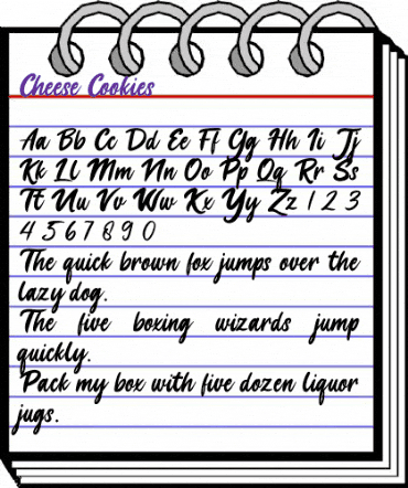 Cheese Cookies Regular animated font preview