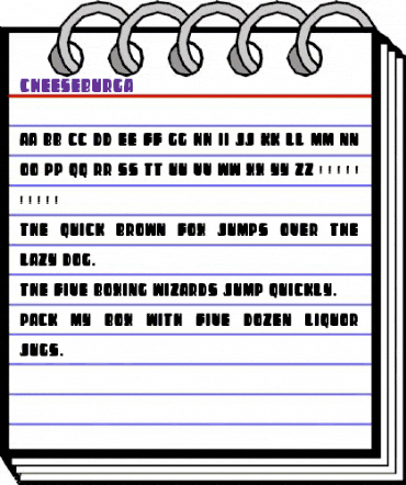 CHEESEBURGA Regular animated font preview