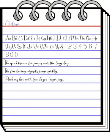 Chelosia Regular animated font preview