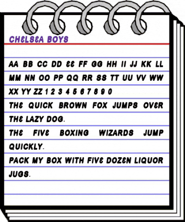 Chelsea Boys Regular animated font preview Chelsea Boys Regular animated font preview