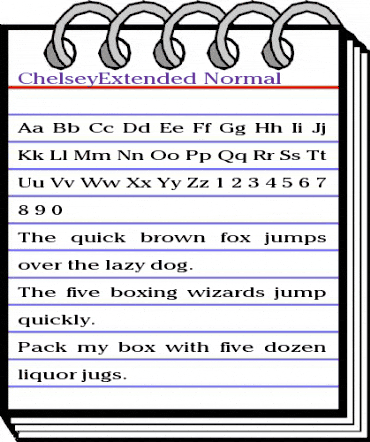 ChelseyExtended Normal animated font preview