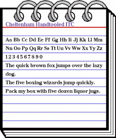 Cheltenham Handtooled ITC Regular animated font preview Cheltenham Handtooled ITC Regular animated font preview