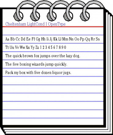 ITC Cheltenham Light Condensed animated font preview ITC Cheltenham Light Condensed animated font preview