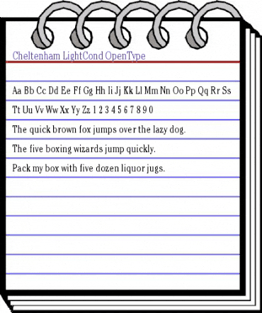 ITC Cheltenham Light Condensed animated font preview ITC Cheltenham Light Condensed animated font preview