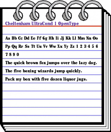 ITC Cheltenham Ultra Condensed animated font preview ITC Cheltenham Ultra Condensed animated font preview